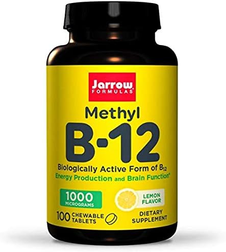 Jarrow Formulas Methylcobalamin (Methyl B12), Supports Brain Cells and Nerve Tissue, 1000 mcg, 100 Lozenges (2 Pack)