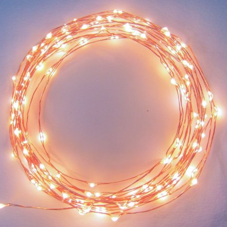 The Original Starry String Lights8482 by Brightech - Warm White LEDs on a Flexible Copper Wire - 20ft LED String Light with 120 Individually Mounted LEDs