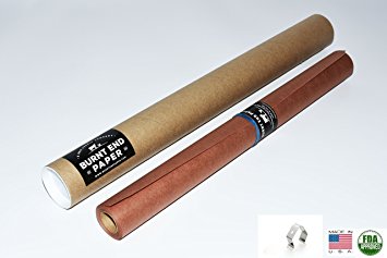 18" Peach/Pink Butcher Paper with Free Temperature Probe Clip- Authentic BBQ Smoker Paper with Storage Tube, 100% FDA Approved. Made in the USA (18" x 25')