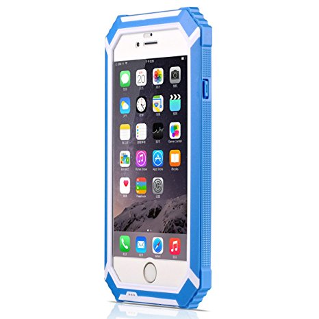 EasySMX iPhone 6/6S 4.7 inch Waterproof Case All-Sealed Ultrathin Design IP68 Waterproof/Shockproof/Dustproof with Touch Screen Protector (Blue)