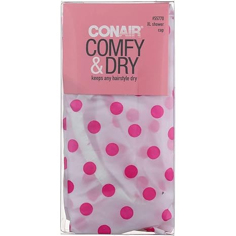 Conair Printed XL Shower Cap, Keeps Hair Dry