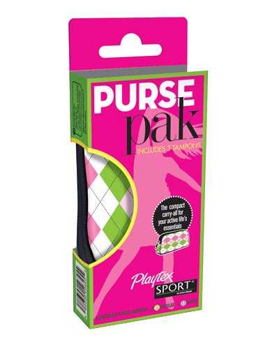 Playtex Femcare Sport Purse Pak - Includes 3 Tampons: Argyle