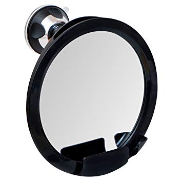 Fogless Shower Mirror For Shaving with Razor Holder and Sticky Suction-Cup, Portable and Shatterproof, 20cm Diameter