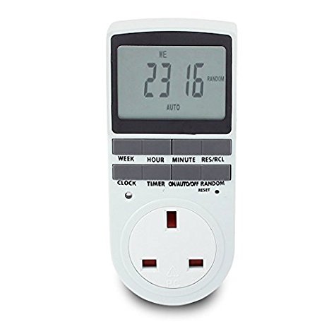 sourcingmap® UK Timer Socket/LCD Display Digital Programmable Plug Wall Home Switch