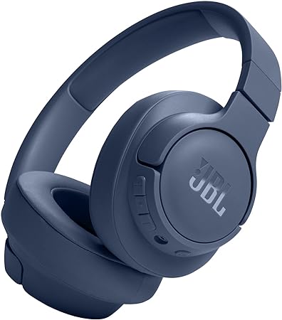 JBL Tune 720BT Wireless On-Ear Headphones, with JBL Pure Bass Sound, Bluetooth 5.3, Hands-Free Calls, Audio Cable and 76-Hour Battery Life, in Blue