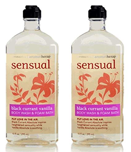 Lot of 2 Black Currant Vanilla Body Wash & Foam Bath 10oz. Sensual