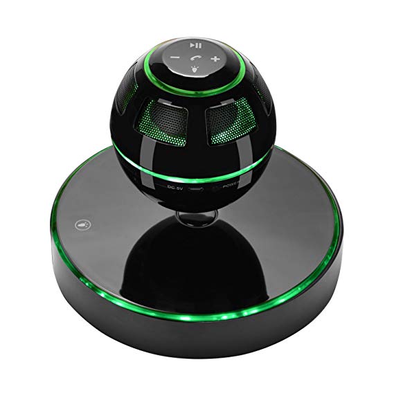 Levitating Speaker, UPPEL Floating Speaker with Bluetooth 4.1, 360 Degree Rotation, Touch Control Button and Colorful Led Flashing Show Magnetic [Black]