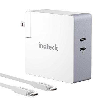 Inateck USB C Charger with 2M USB C Cable,60W PD Charger with Dual USB C Ports Compatible cell phones,laptops,tablets and Other Type C Devices CC01001