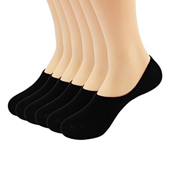 Hippih Women's 3 to 9 Pack Thin Casual No Show Socks Non Slip Flat Boat Line