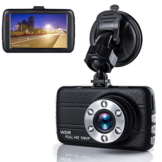Dash Cam,Dashboard Camera, Frehoy Full HD 1080, 3.0" Screen DVR Car Dashboard Camera Recorder with 170° Wide Angle, Night Vision, G-Sensor, WDR, Loop Recording6 Motion Detection, Parking Monitor05