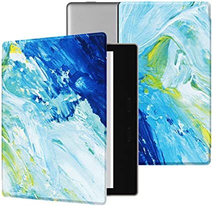 Ayotu Colorful Case for All-New Kindle Oasis (10th Gen, 2019 Release & 9th Gen, 2017), Premium PU Leather Cover with Auto Wake/Sleep, Strong Adsorption for 7’’Kindle Oasis, The Oil Painting