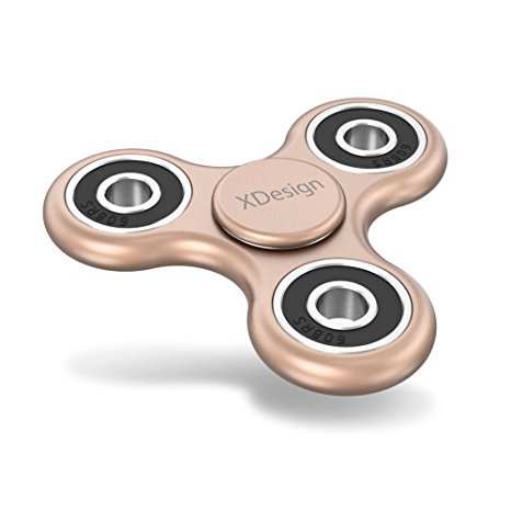 XDesign Fidget Spinner Figit Focus Toy, Stress Reducer Hand Spinner Finger Toy for Kids and Adult, Easy Flick and Spin, Good for School, Work, Perfect For Stress Relieve - Champaign Gold