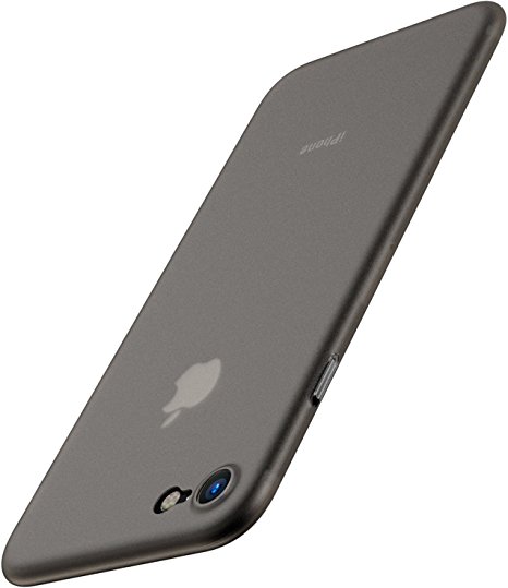 TOZO for iPhone 8 Case, PP Ultra Thin [0.35mm] World's Thinest Protect Hard Case [ Semi-transparent ] Lightweight for iPhone 8 4.7 inch. [Matte Black]