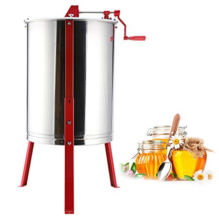 CO-Z 4-Frame Large Stainless Steel Honey Extractor SS Beekeeping Equipment