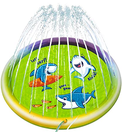 Joyjoz Kids Splash Pad, Sprinkler Pad, Outdoor Sprinkler Pool for Children ,60" Outdoor Water Toys,Outdoor Swimming Pool for Toddlers, Babies, Children