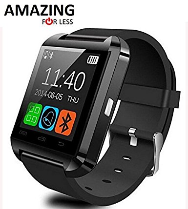 Amazingforless Black Bluetooth Touch Screen Smart Wrist Watch