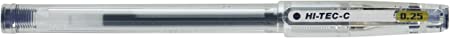 Pilot Gel Ballpoint Pen, Hi-Tec-C 025, Ultra Fine, Blue Black (LH-20C25-BB)