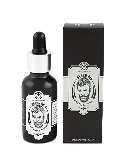 The Man Company - Almond & Thyme Oil for Beard, Moustache & Mooch - For Beard Growth, Nutrition & Thickening- [30ml] |