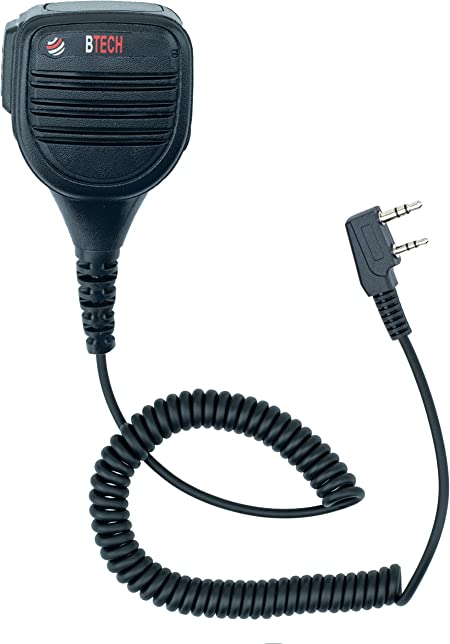 BTECH QHM22 Platinum Series IP54 Rainproof Shoulder Speaker Mic for BaoFeng, BTECH, Kenwood Radios