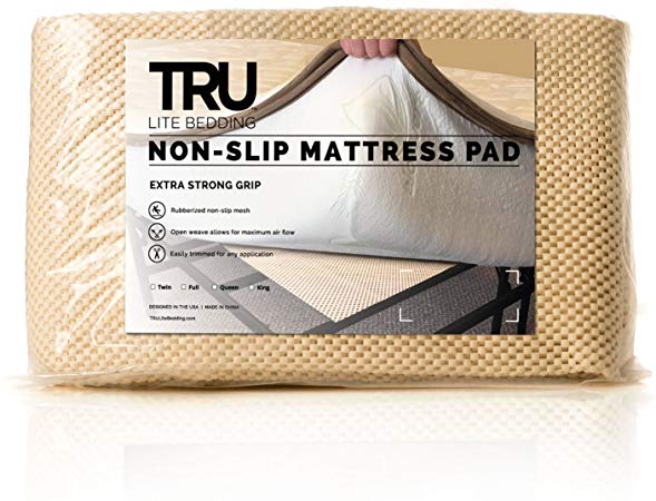 TRU Lite Bedding Extra Strong Non-Slip Mattress Grip Pad - Heavy Duty Rug Gripper- Secures Carpets and Furniture - Easy, Simple Fit - Full Size - Rug Gripper for 4' x 6' Rug