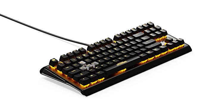 SteelSeries Apex M750 TKL PUBG Edition RGB Tenkeyless Mechanical Gaming Keyboard - Aluminum Frame - RGB LED Backlit - Linear & Quiet Switch - Discord Notifications