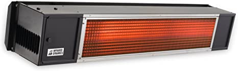 SunPak S34-B-TSR Black Patio Heater, Twin Stage (25/34KBTU) with Two Remotes