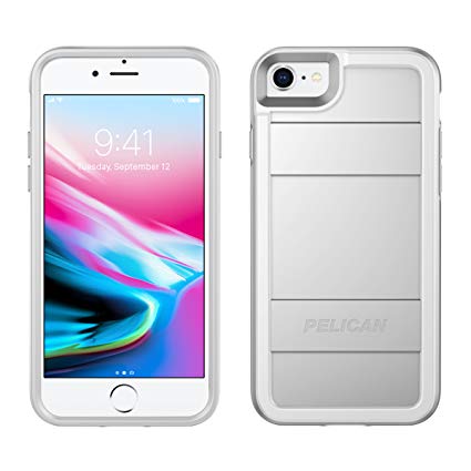 iPhone 8 Case | Pelican Protector Case - fits iPhone 6/6s/7/8 (Metallic Silver)