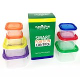 Portion Control Containers 7pcs Meal Prep and Food Storage System for Diet and Nutrition - by Flex Active Sports
