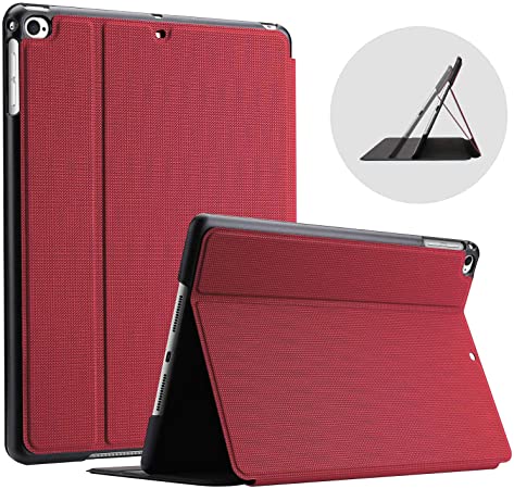 ProCase iPad 9.7 (2018 & 2017) / iPad Air 2 / iPad Air Case, Slim Stand Protective Folio Case Smart Cover for Apple iPad 9.7 Inch 5th/6th Generation, Also Fit iPad Air 2 / iPad Air -Red