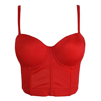 She'sModa Women's Basic Smooth Push up Bustier Club Party Crop Top Bra