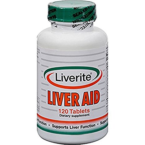 Liverite Liver Aid, Supports Liver Function and Cleanses the Liver, 120 Tablets