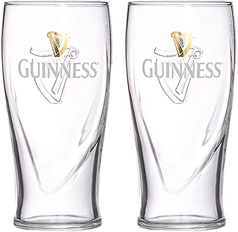 Guinness 20Oz Gravity Pint Glasses Sets (2 Pack)