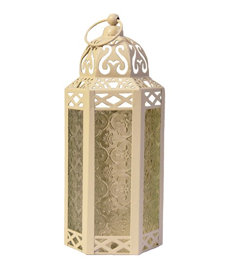 Cream / Off White Wedding Candle Lanterns ~ Hexagon Moroccan Style