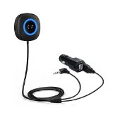 Bluetooth Car Kit Bluetooth 40 Car Adapter Hands-Free Calling  Dual 21A USB Charger Support aptX Built-in Microphone CVC Noise Cancelling NFC Magnetic Base