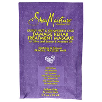 Shea Moisture Kukui nut & grapeseed oils damage rehab treatment masque by shea moisture for unisex masque, 2 Ounce