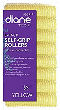 Diane D3717 Self Grip Rollers, Yellow, 8 Count