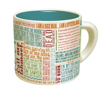 First Lines of Literature Mug - Literary Quotes Coffee Cup - By The Unemployed Philosophers Guild