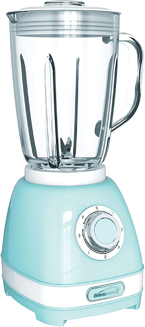 Brentwood JB-330BL 2-Speed Retro Blender with 50 Ounce Plastic Jar, Blue