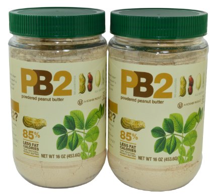 Bell Plantation PB2 Powdered Peanut Butter, 1 lb Jar (2-pack)