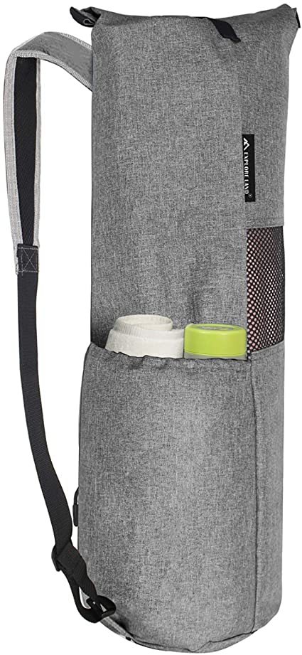 Explore Land Oxford Yoga Mat Storage Bag with Breathable Window and Large Pocket for Up to 1/2 Inches Extra-Thick Yoga Mat