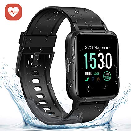 GRM Fitness Tracker with Heart Rate Monitor, Activity Tracker Watch Full 1.3" Color Screen Smart Watch Waterproof Sleep Monitor Step Calorie Counter, Pedometer for Women, Men and Kids