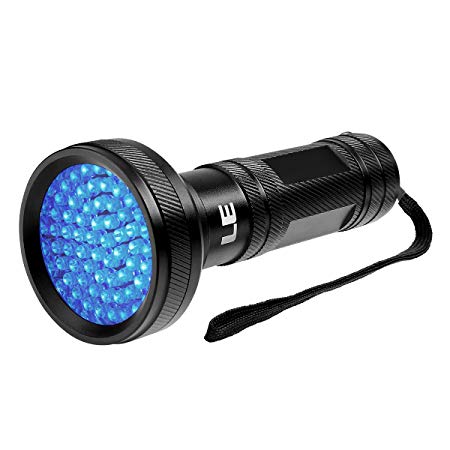 LE 68 LEDs UV Flashlight, 395nm, Ultra Violet LED Black Light, Pet Urine Detector for Stains on Clothe Carpet Rugs and more