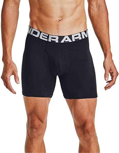 Under Armour 3 Pack Charged Cotton Sports Underwear (15cm), Men's Boxer Briefs Offering Complete Comfort, Fast-Drying Men's Underwear