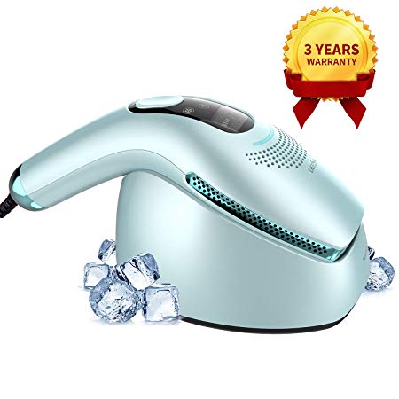 DEESS Permanent Hair Removal System,Upgraded Unlimited Flashes,Fastest ICE COOL IPL Hair Removal Device for Women and Men.3-IN-1,3 Years Warranty.