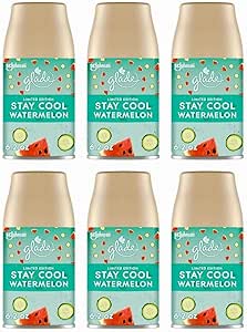 Glade Automatic Spray Refill, Air Freshener for Home and Bathroom, Stay Cool Watermelon, 6.2 Oz, 6 Count