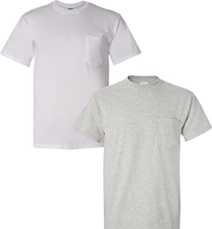 Gildan Adult DryBlend Workwear T-Shirts with Pocket, 2-Pack