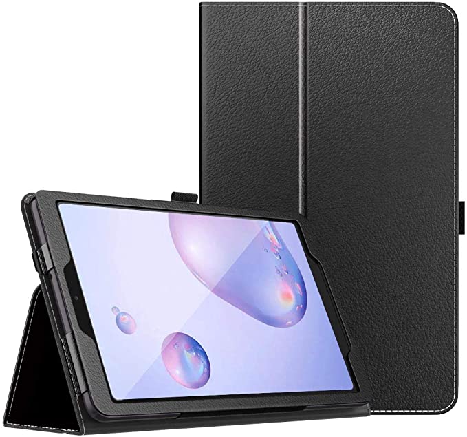 MoKo Case Compatible with Galaxy Tab A 8.4" 2020, Slim Lightweight PU Tablet Shell Cover Stand Case Fit Samsung Galaxy Tab A 8.4 2020 Model SM-T307 (Verizon/T-Mobile/Sprint) - Black