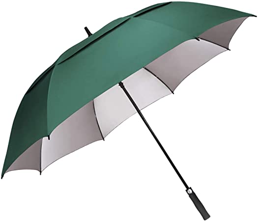 G4Free 54/62/68 Inch Extra Large Windproof Golf Umbrella UV Protection Automatic Open Double Canopy Vented Sun Rain Umbrella Oversize Stick Umbrellas