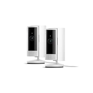 Ring Caméra Intérieure (Indoor Camera 2e gén.) | Caméra surveillance wifi sur secteur pour animaux, audio bidirectionnel, cache de confidentialité | Essai Ring Protect gratuit 30 j. | 2 Caméras