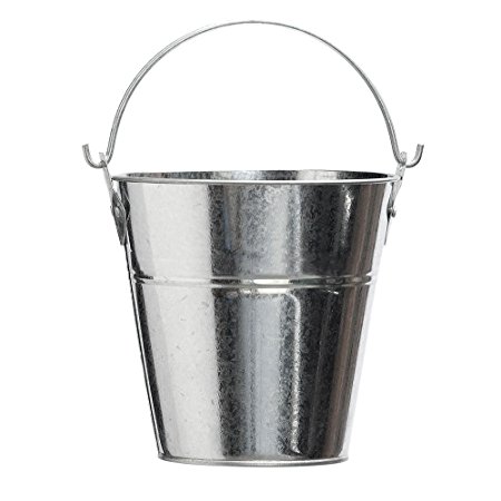 Metal Bucket for Grease with Grill / Smoker - Metal Pail With Handle - 2 Quarts